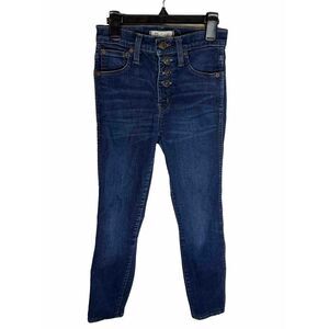 Madewell Jeans Women's 23 10" High Riser Skinny Skinny Blue Denim Button Fly‎